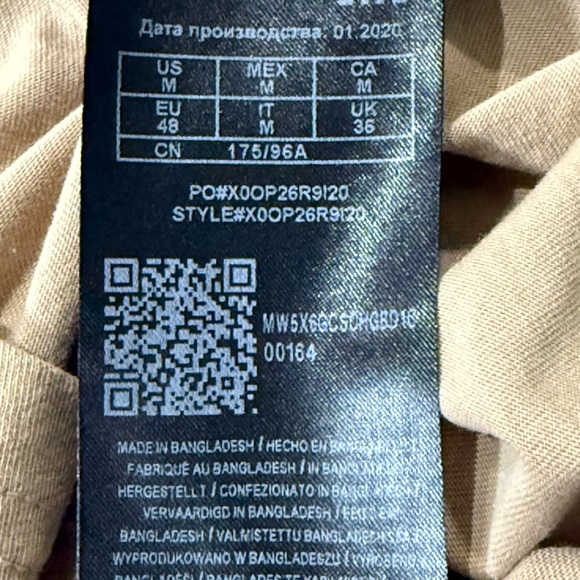 GUESS Beige Men's T-Shirt size medium - Picture 6 of 6